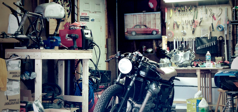 El garage del vecino afectado