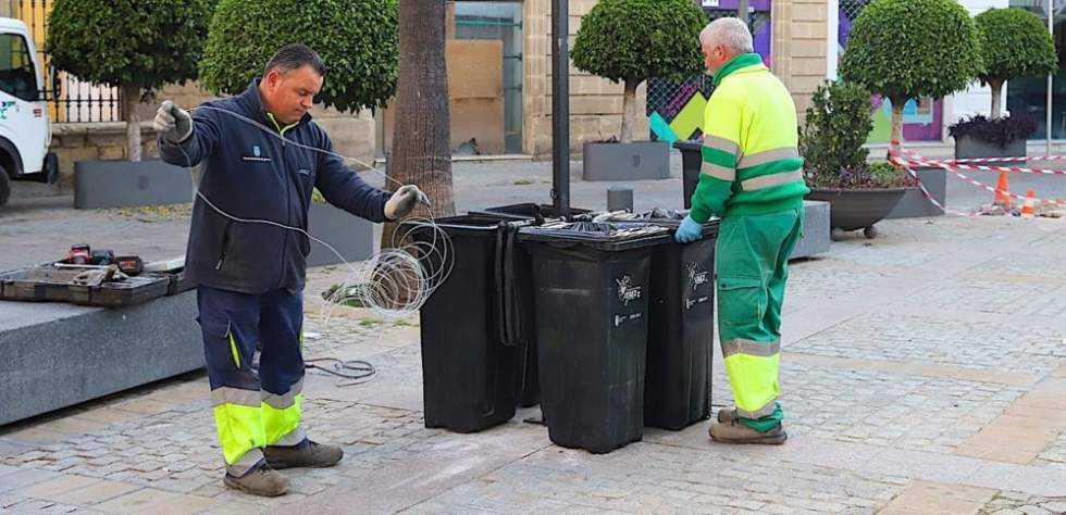 Operarios de limpieza