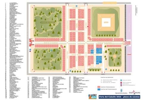 Aprobado el plano definitivo de casetas para la Feria del Caballo 2026