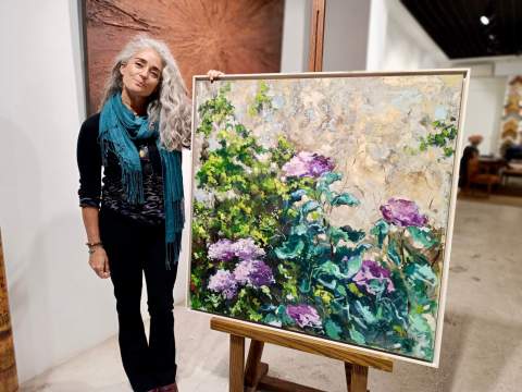 La pintora jerezana Mar&iacute;a Luisa Salido proyecta su mirada del paisaje en la capital con &lsquo;La sombra de la soledad&rsquo;