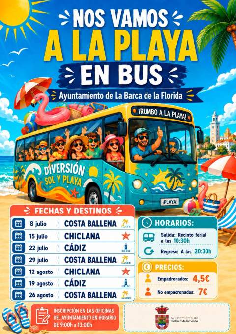 La Barca de la Florida conecta a sus vecinos con la costa este verano mediante autobuses municipales