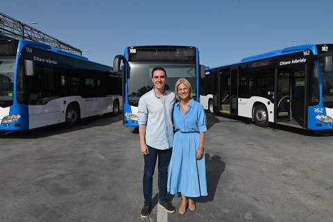 La flota urbana de Jerez suma tres nuevos autobuses h&iacute;bridos y apunta a su renovaci&oacute;n total antes de fin de a&ntilde;o