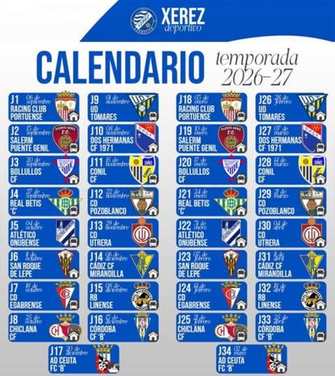 La RFAF publica el calendario del Grupo X de Tercera RFEF para la temporada 2026/27