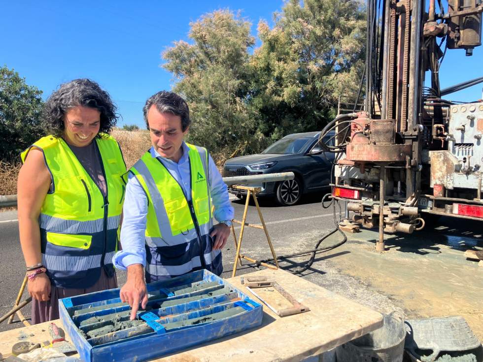 La Junta realiza sondeos geot&eacute;cnicos para acometer el arreglo de la carretera entre Jerez y Sanl&uacute;car