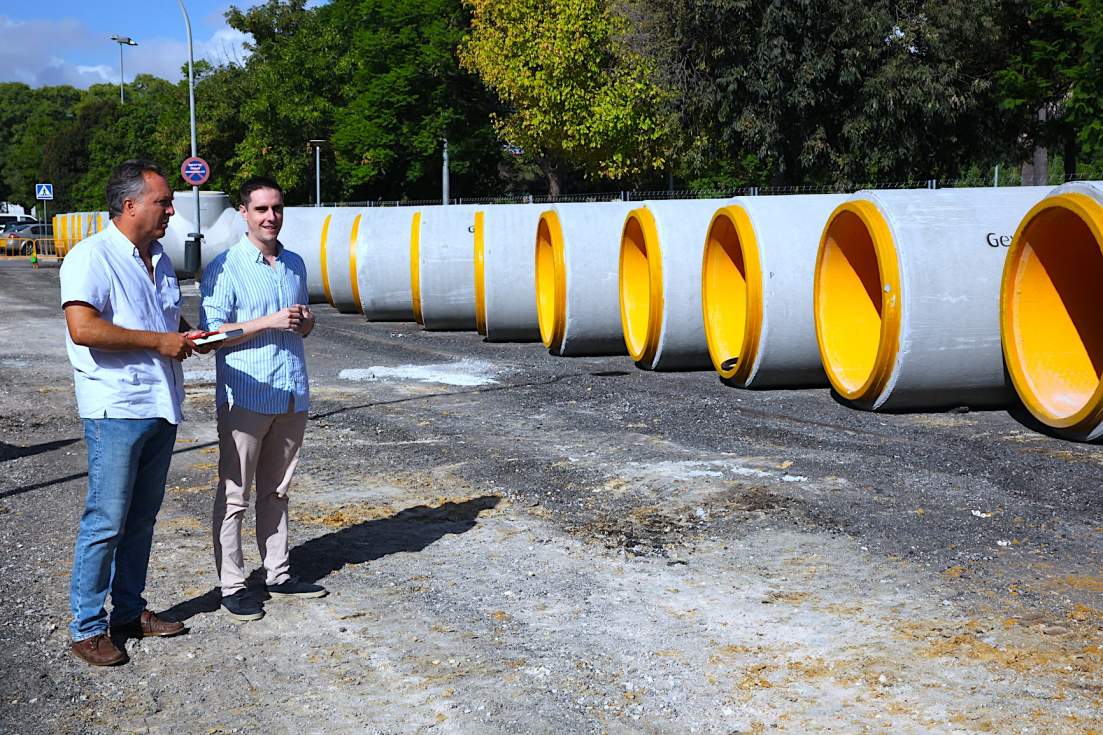 Finalizan las obras del nuevo colector de La Granja en el entorno del IES Almunia y arrancan en la calle M&aacute;laga